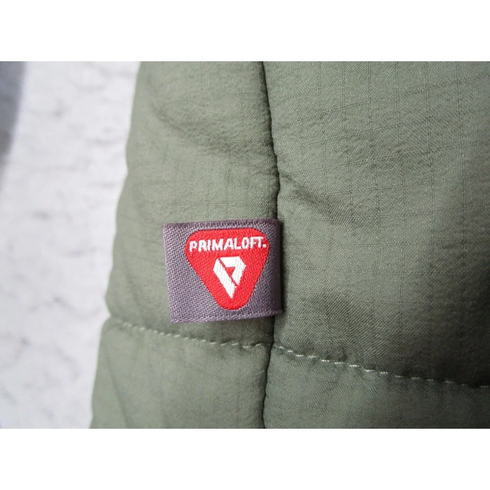 adidas Olive Green Quilted Puffer Pullover Jacket